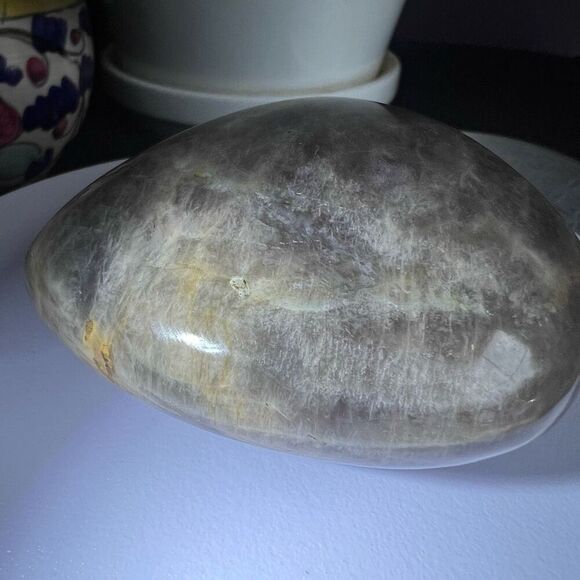 Black‎ Moonstone Large Puffy Heart with Stand - Picture 6 of 13